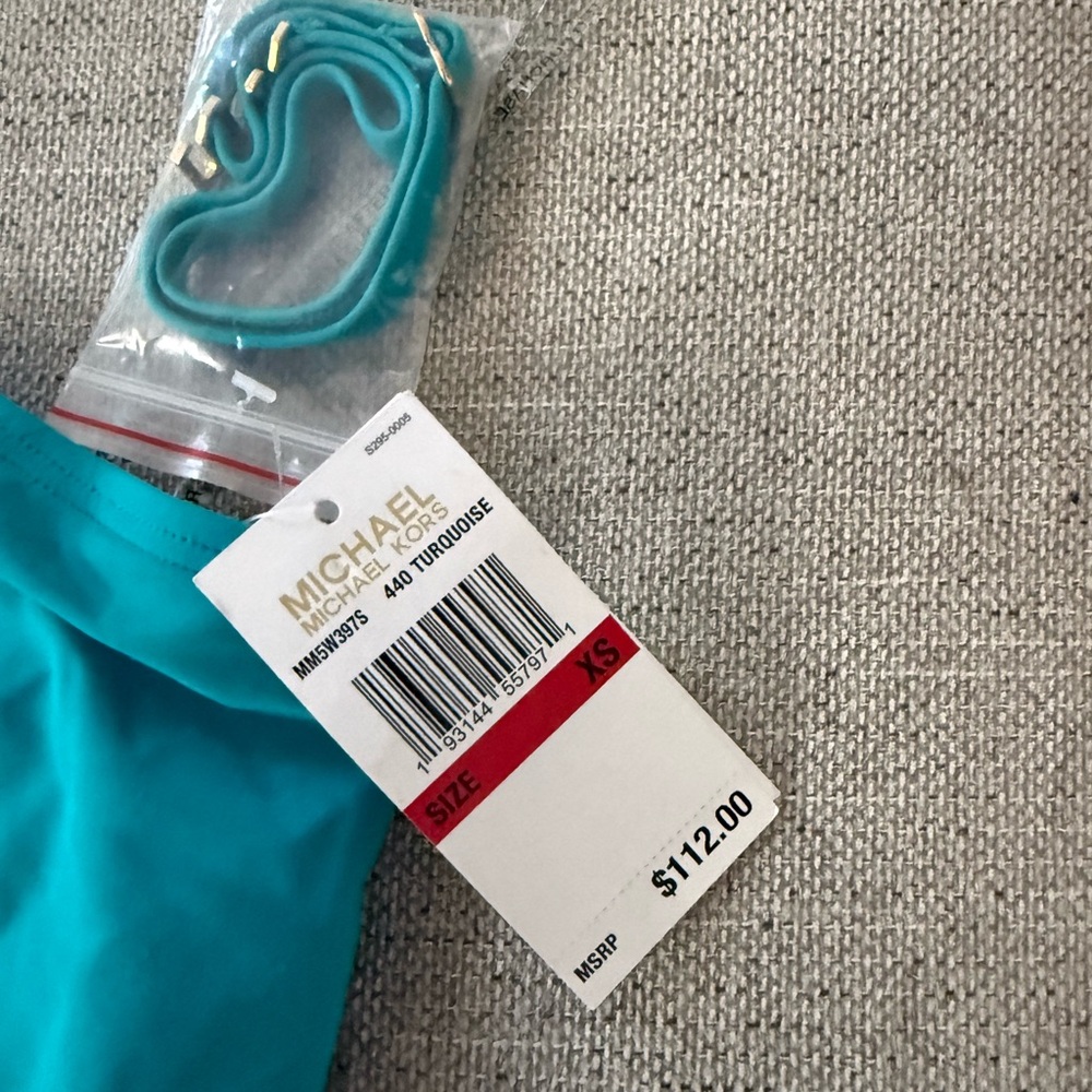 NWT MICHAEL KORS ONE SHOULDER BIKINI TOP - Picture 4 of 5